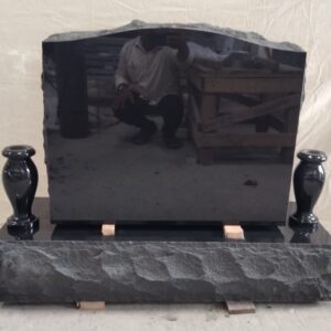 Black Granite Cemetery Headstone