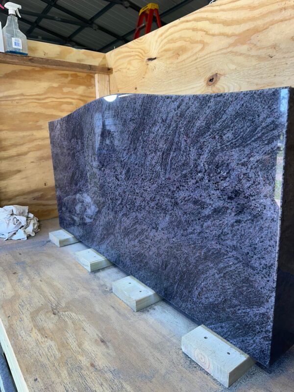 Bahama Blue Granite Cemetery Double Upright Monuments