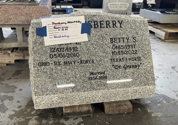 Grey Granite Cemetery Slants Monuments