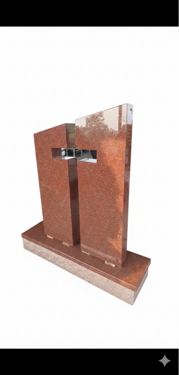 India Red Granite Pillar Cross