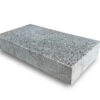 India Grey granite grave marker 12x24x4, sawn edges, angled view
