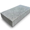 Grey granite flat marker 12x24x4, sawn edge side view